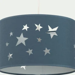 Abat-jour avec découpe motif constellation d35cm - bleu figuerolles