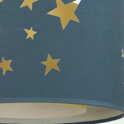 Abat-jour avec découpe motif constellation d35cm - bleu figuerolles