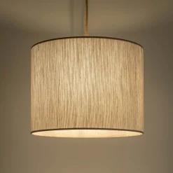 Abat-jour conique en tissu D40cm - blanc
