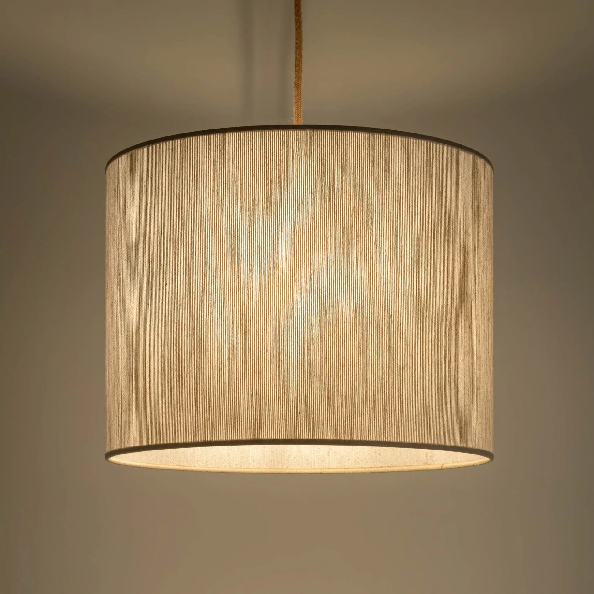 Abat-jour conique en tissu D40cm - blanc