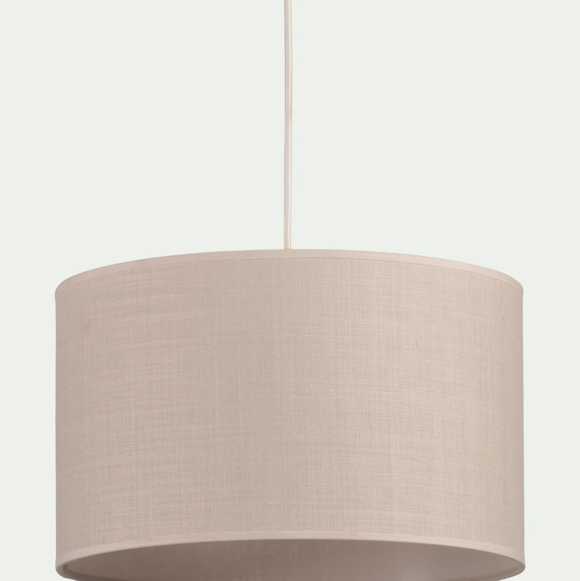 Abat-jour cylindrique en coton D60cm - beige roucas