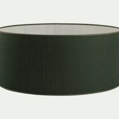 Abat-jour cylindrique en coton D60cm - vert cèdre