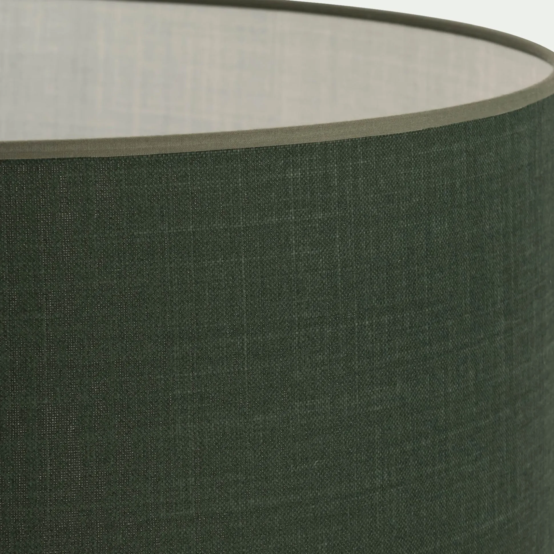 Abat-jour cylindrique en coton D60cm - vert cèdre