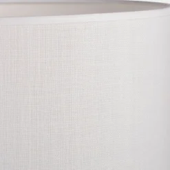 Abat-jour cylindrique en coton D40cm - blanc capelan