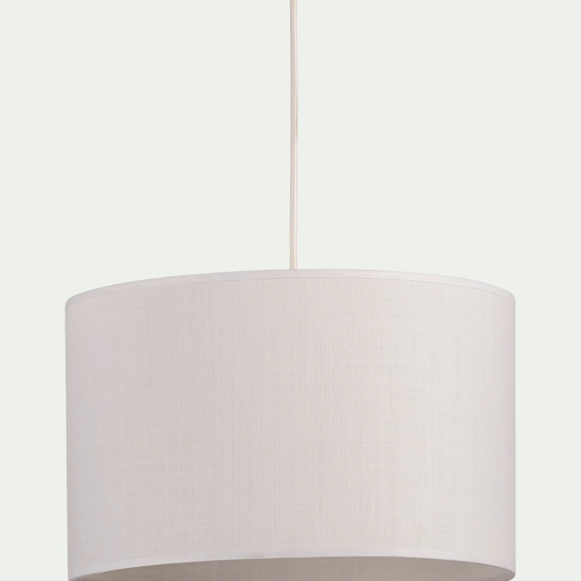 Abat-jour cylindrique en coton D60cm - blanc capelan