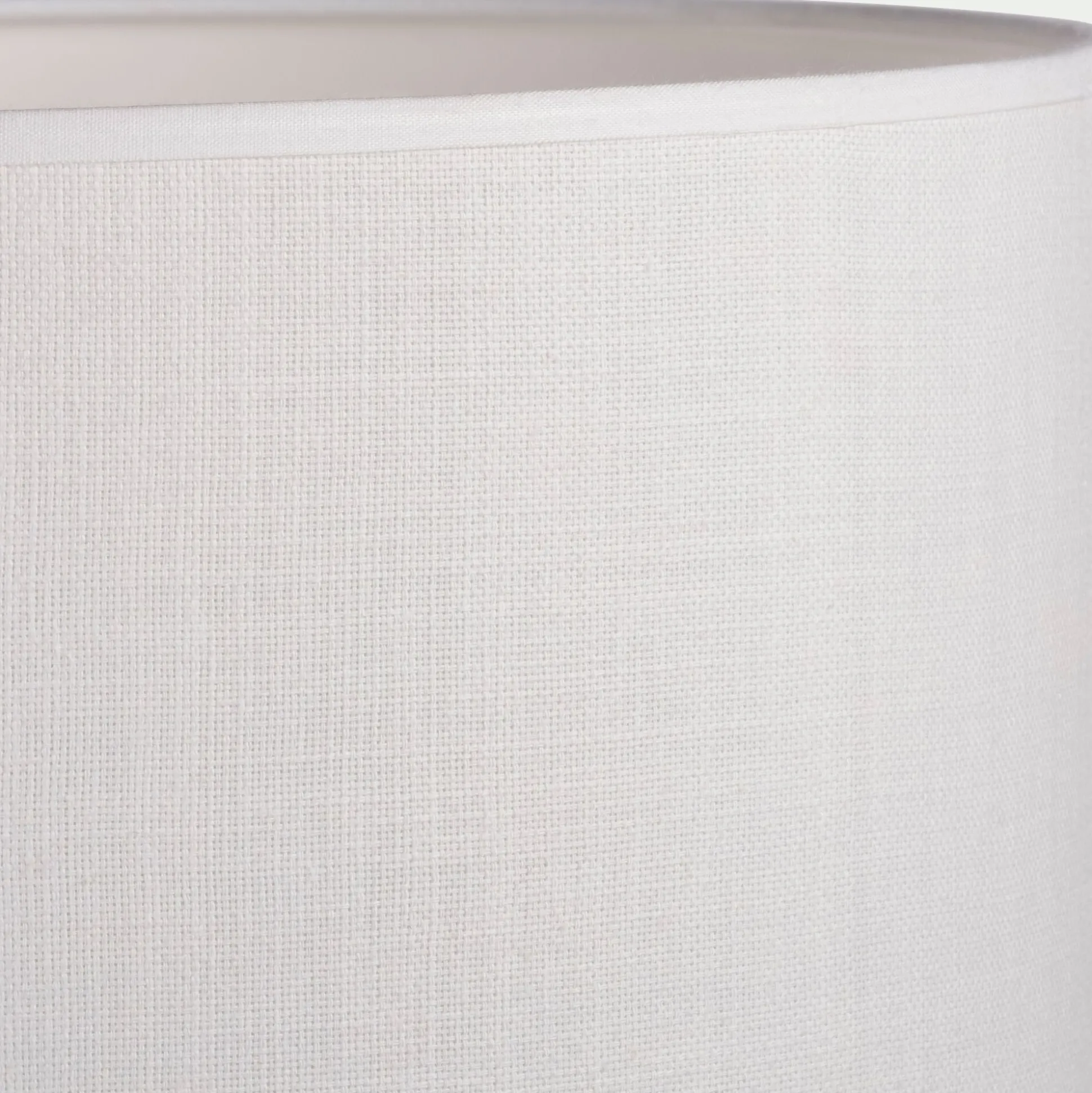 Abat-jour cylindrique en coton D60cm - blanc capelan
