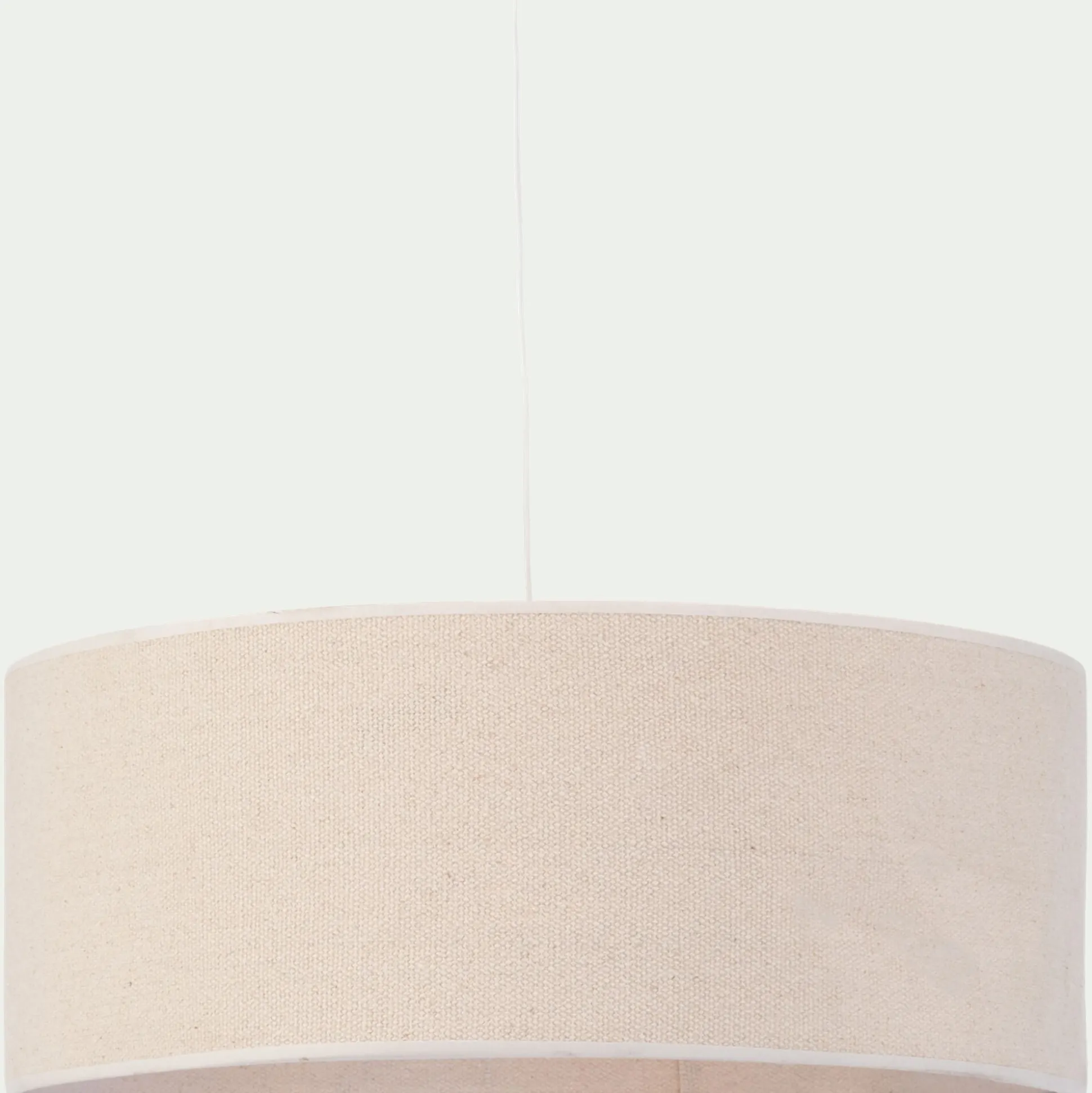 Abat-jour cylindrique en coton D50cm - blanc écru