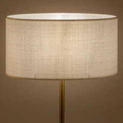 Abat-jour cylindrique en coton D32cm - blanc