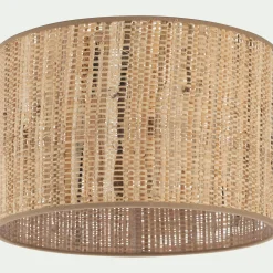 Abat-jour cylindrique en fibres de bananier D32cm - naturel