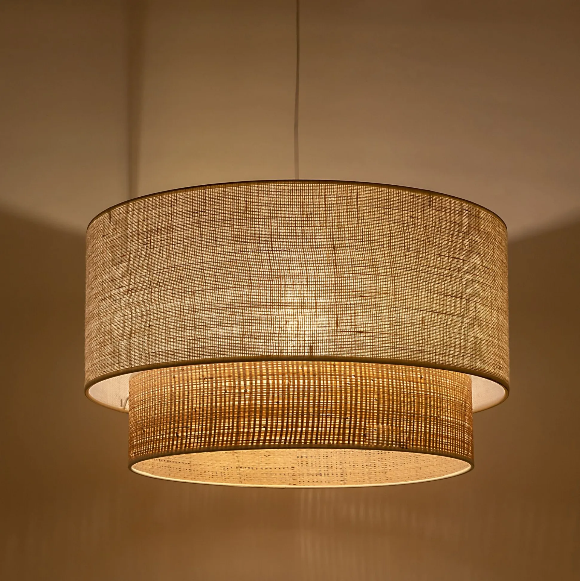Abat-jour cylindrique en jute D50cm - naturel