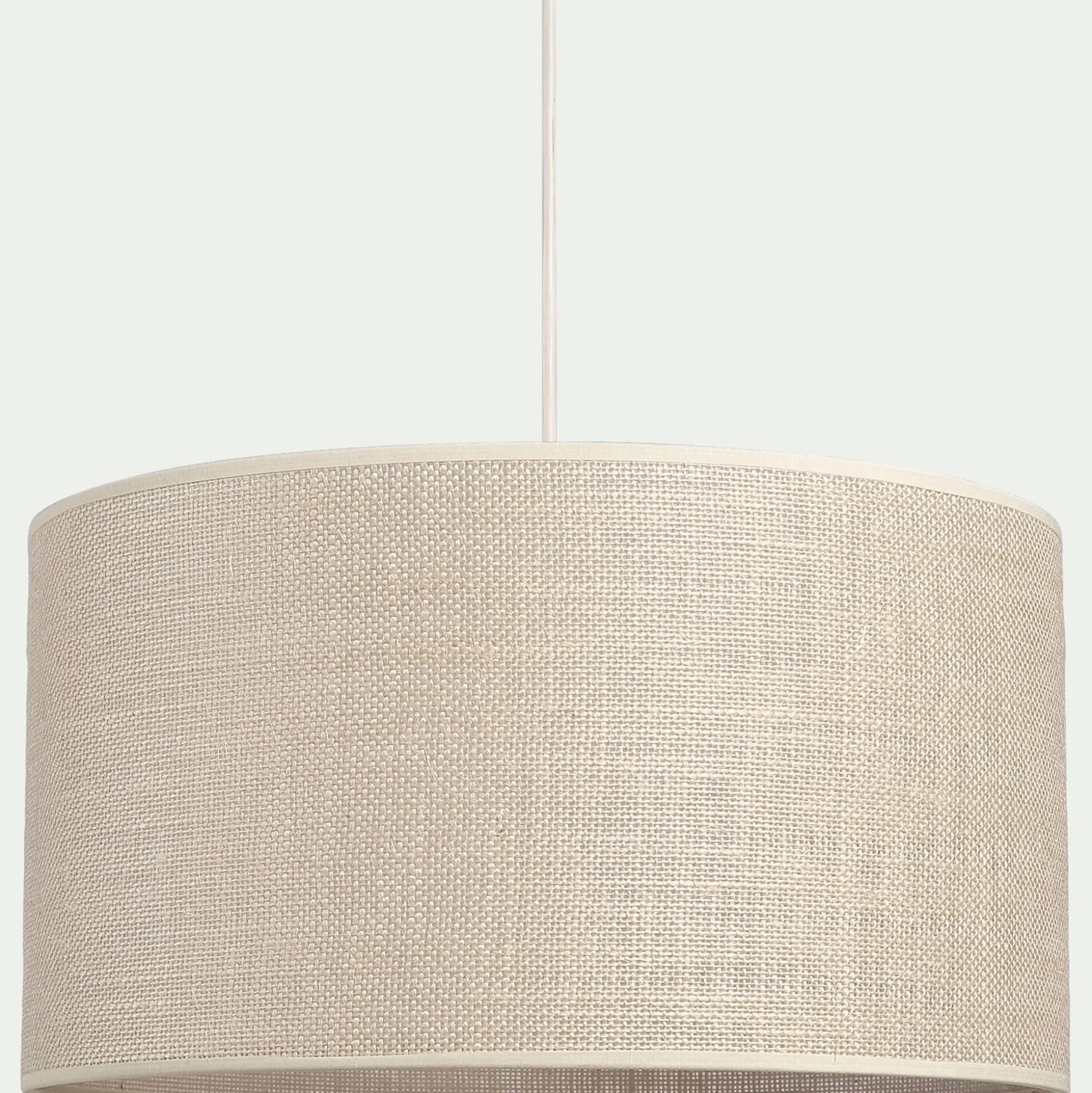 Abat-jour cylindrique en jute D35cm - blanc