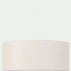 Abat-jour cylindrique en jute D50cm - blanc