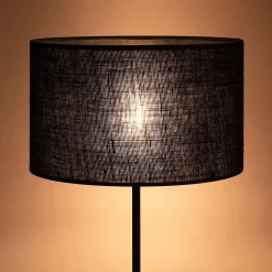 Abat-jour cylindrique en jute D32cm - noir