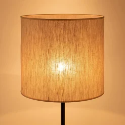 Abat-jour cylindrique en lin D32cm - gris clair