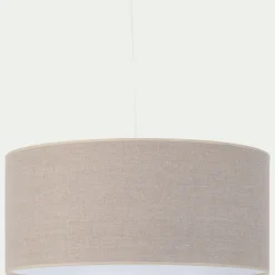 Abat-jour cylindrique en lin D55cm - naturel