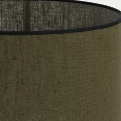 Abat-jour cylindrique en lin D32cm - vert