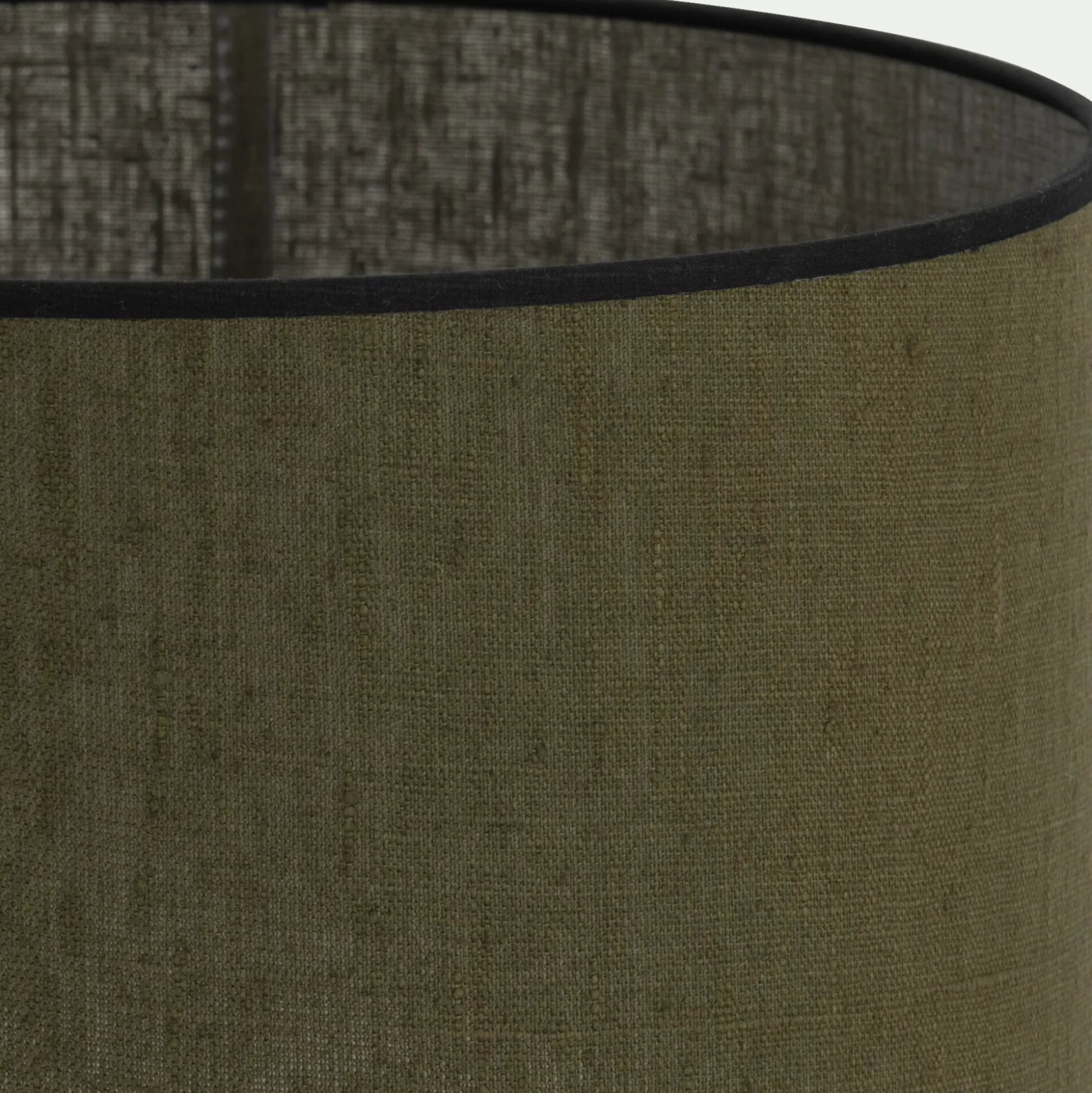 Abat-jour cylindrique en lin D32cm - vert