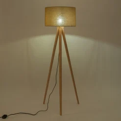Abat-jour cylindrique en papier tressé D50cm - naturel