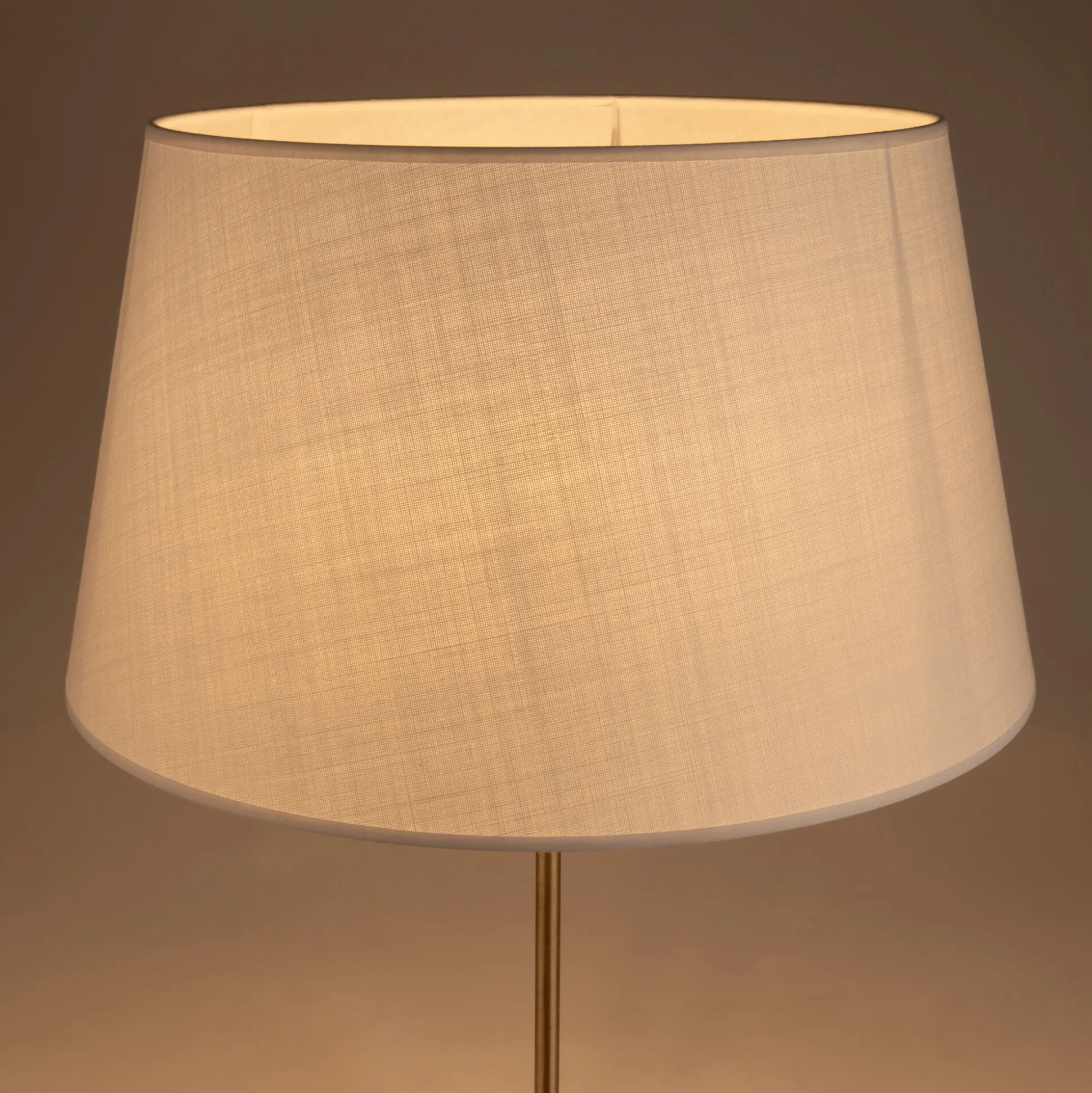 Abat-jour tambour en coton D45cm - blanc capelan