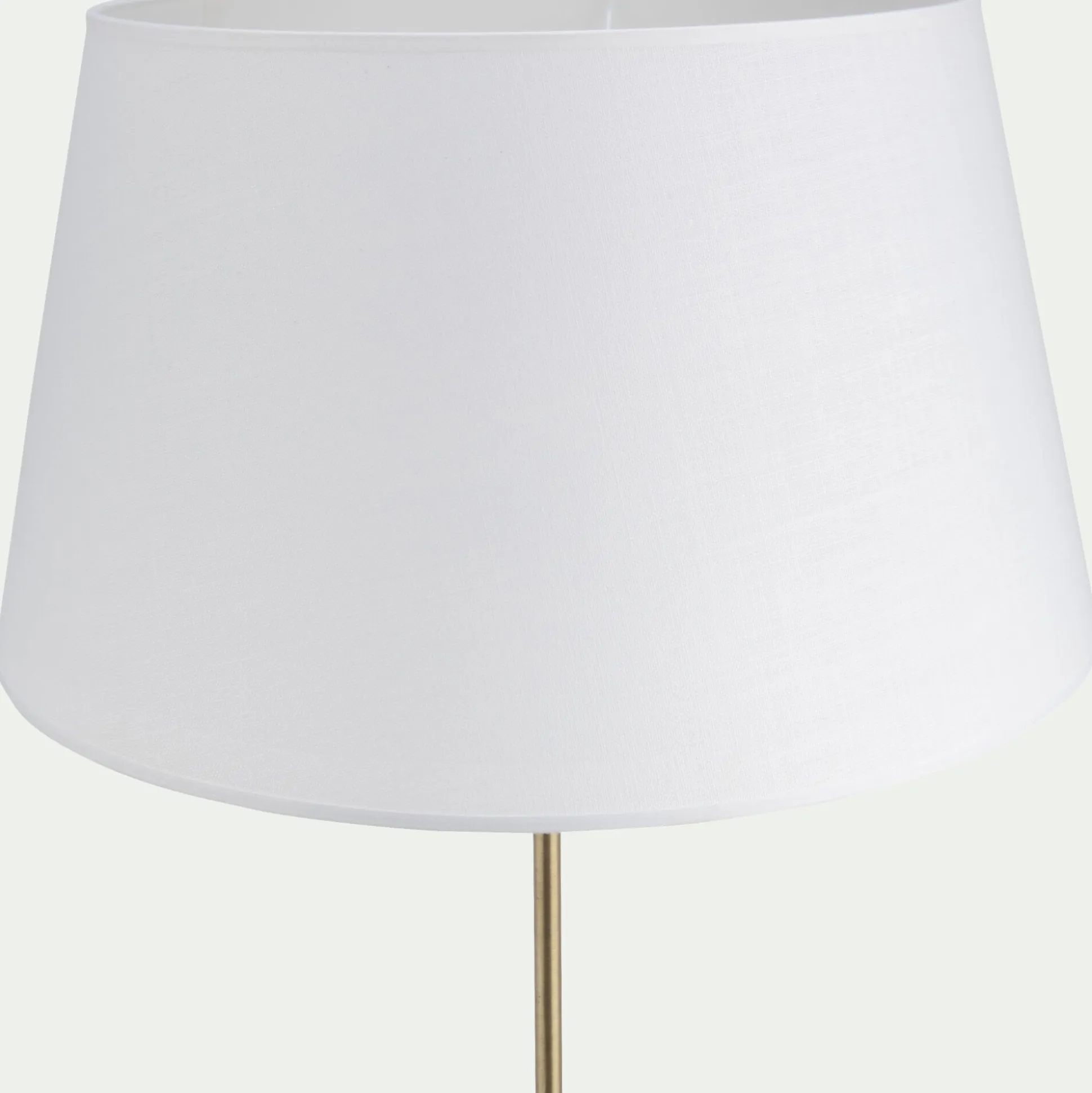 Abat-jour tambour en coton D45cm - blanc capelan
