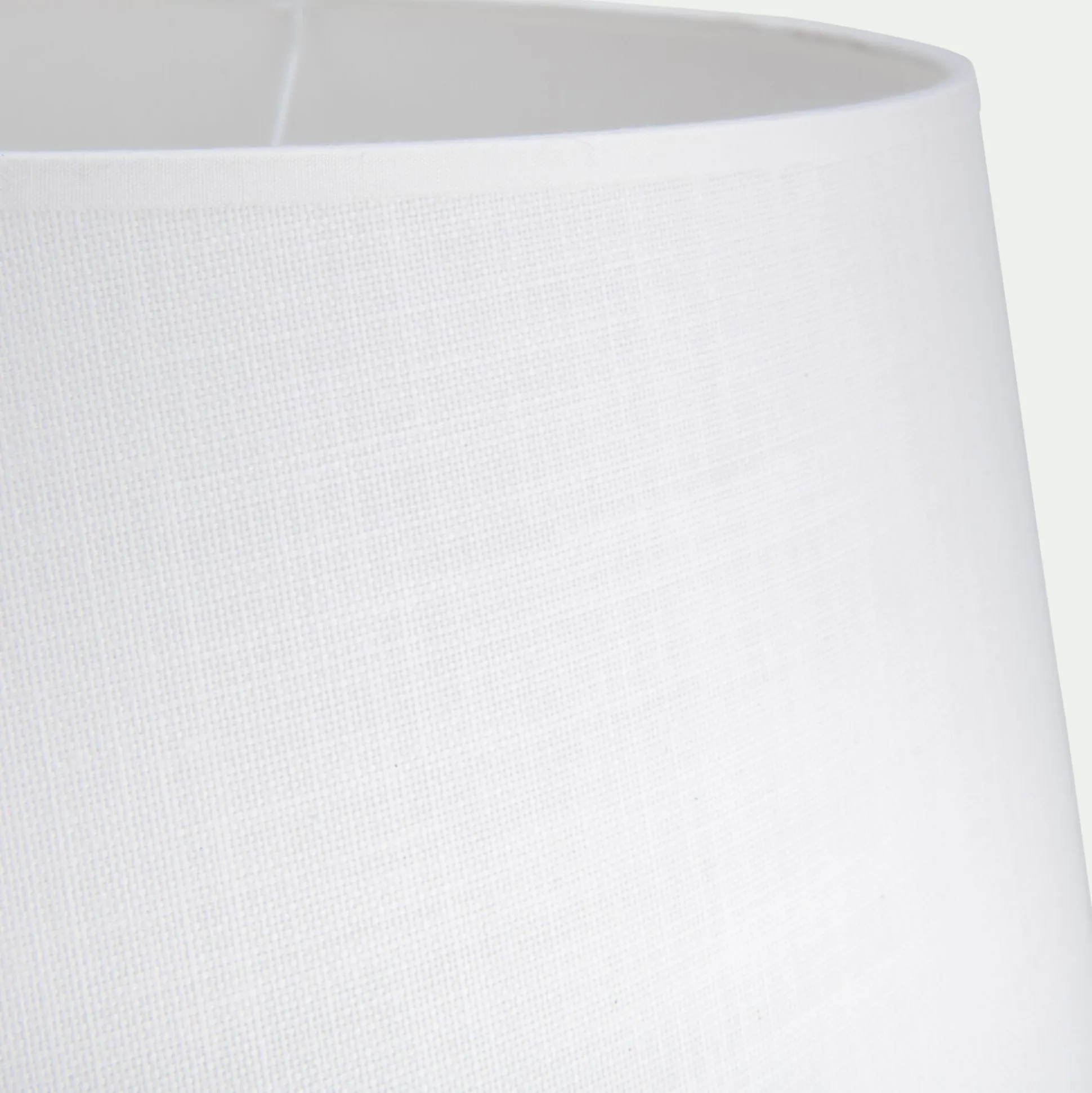 Abat-jour tambour en coton D45cm - blanc capelan