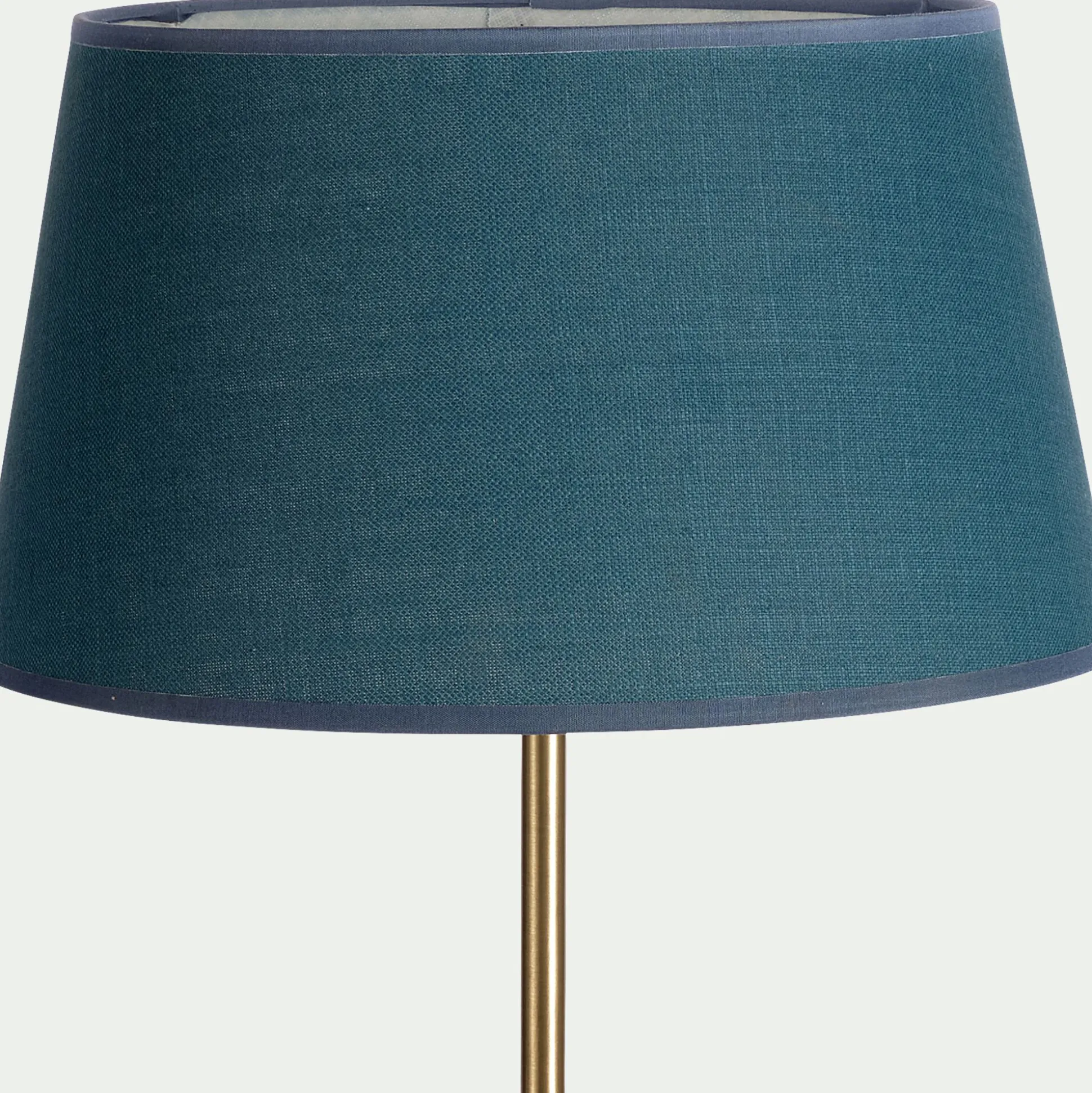 Abat-jour tambour en coton D33cm - bleu figuerolles