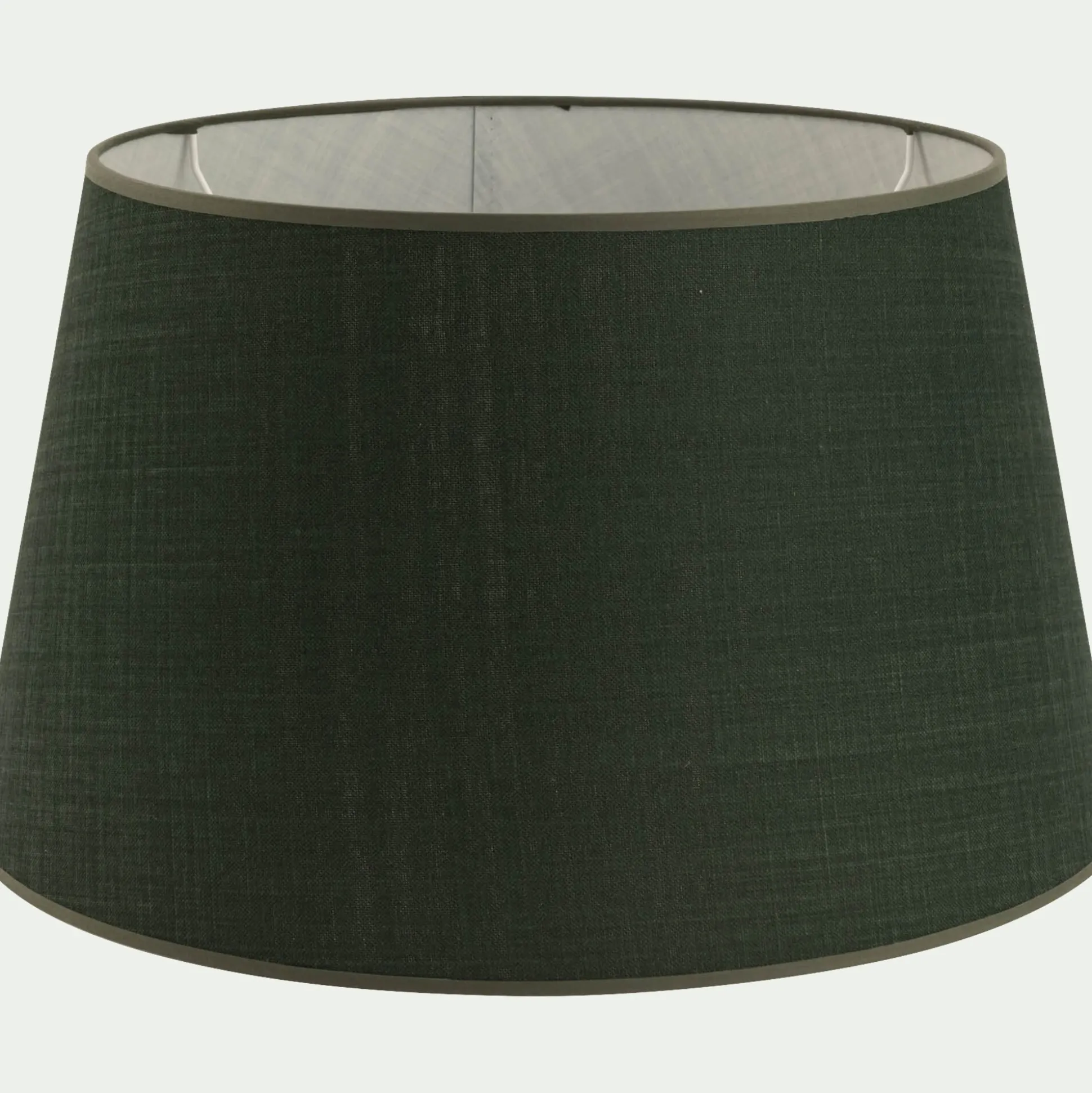 Abat-jour tambour en coton D45cm - vert cèdre