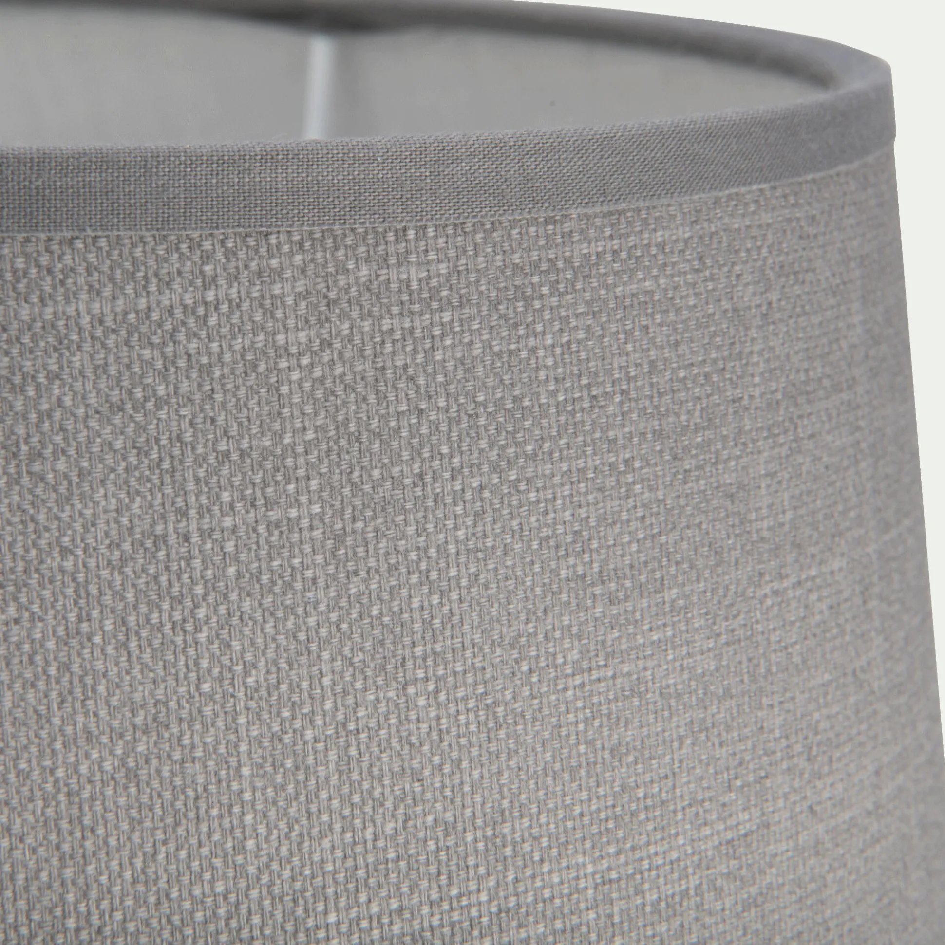 Abat-jour tambour en coton D18cm - gris restanque