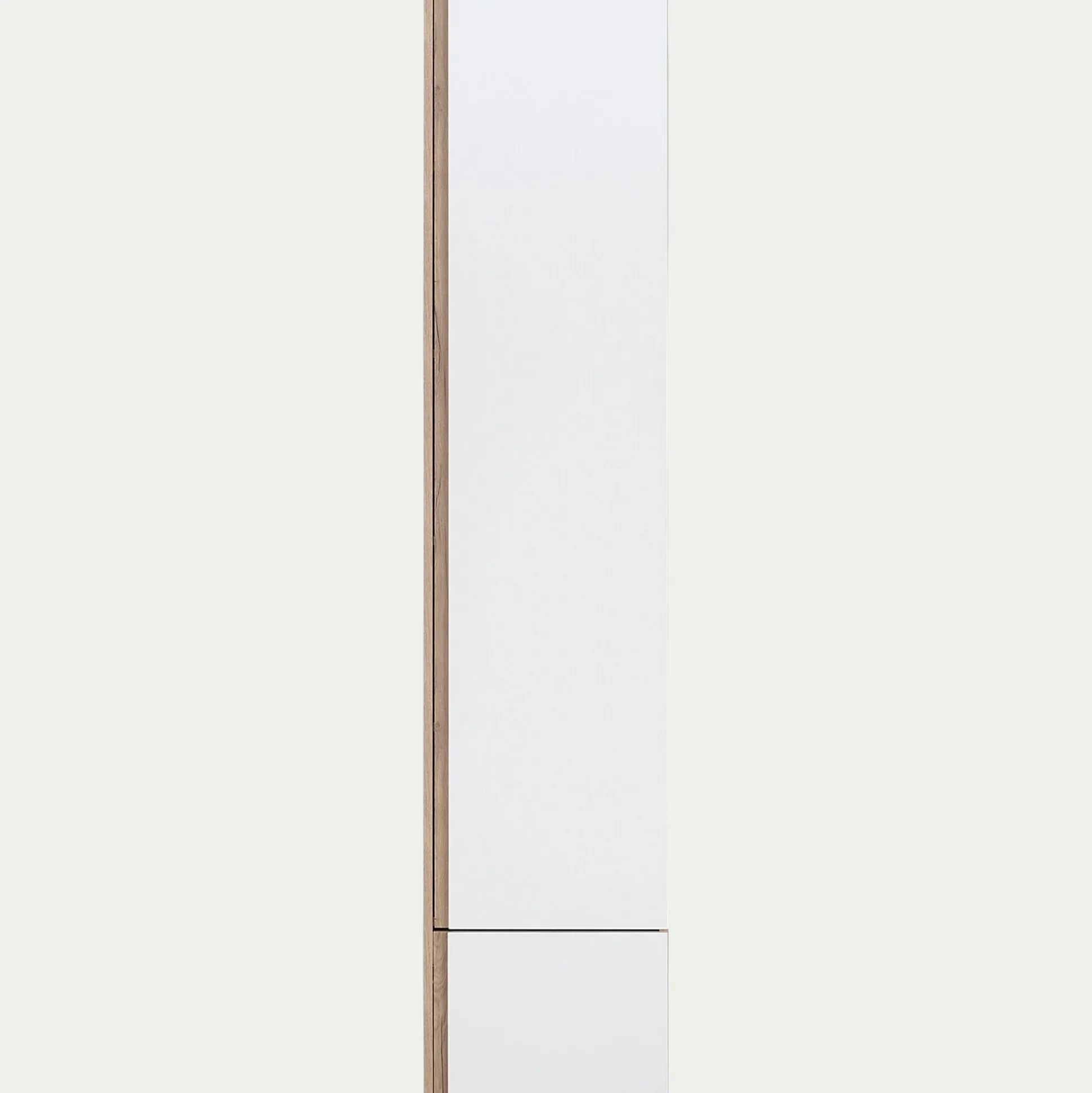 Armoire dressing avec 1 porte et 1 tiroir en bois effet chêne H235XL50cm - blanc