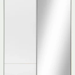 Armoire dressing avec 2 portes coulissantes en bois effet chêne H235cm - blanc