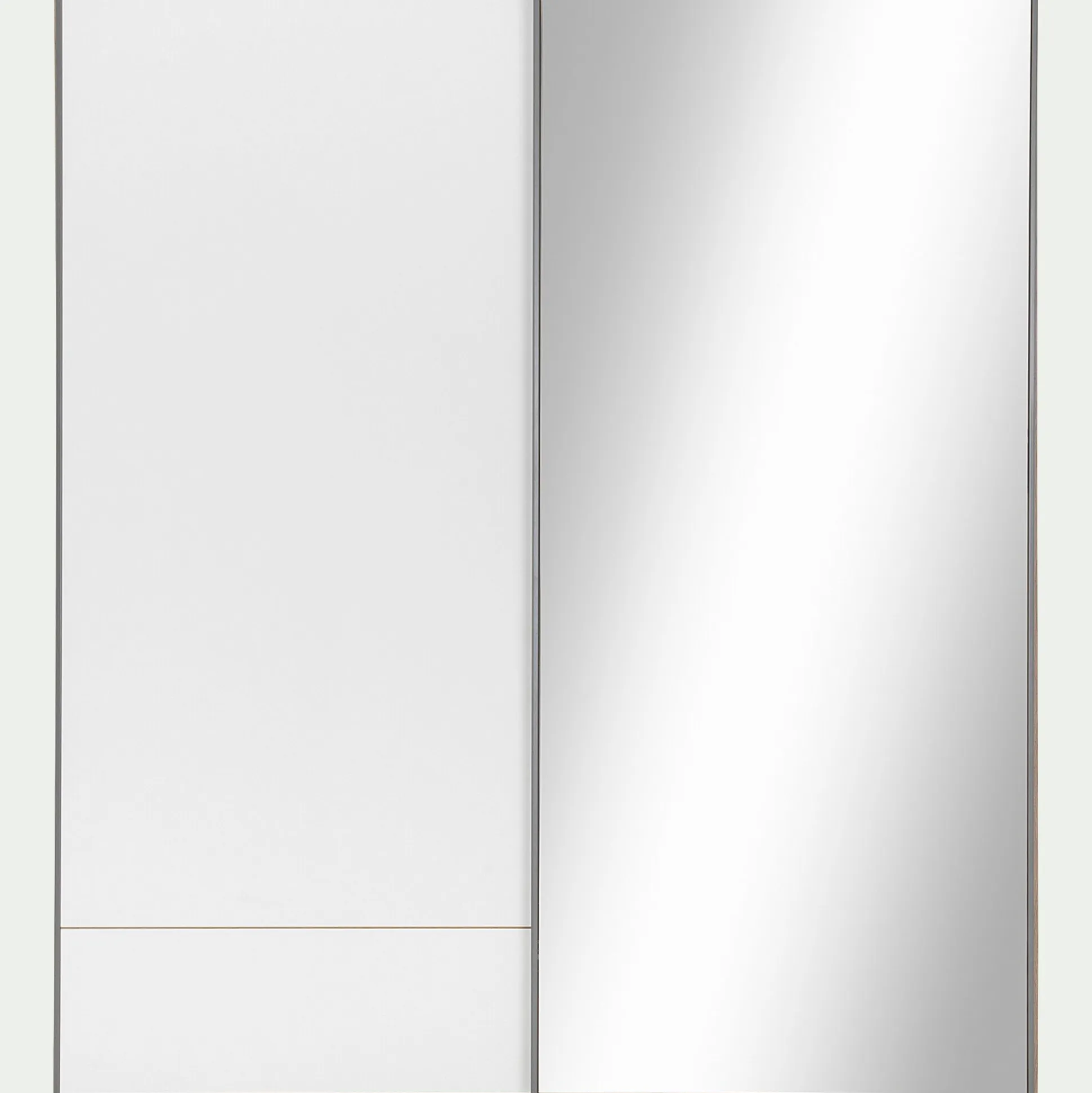 Armoire dressing avec 2 portes coulissantes en bois effet chêne H235cm - blanc