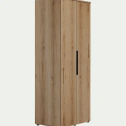 Armoire 2 portes en bois H210cm - bois clair
