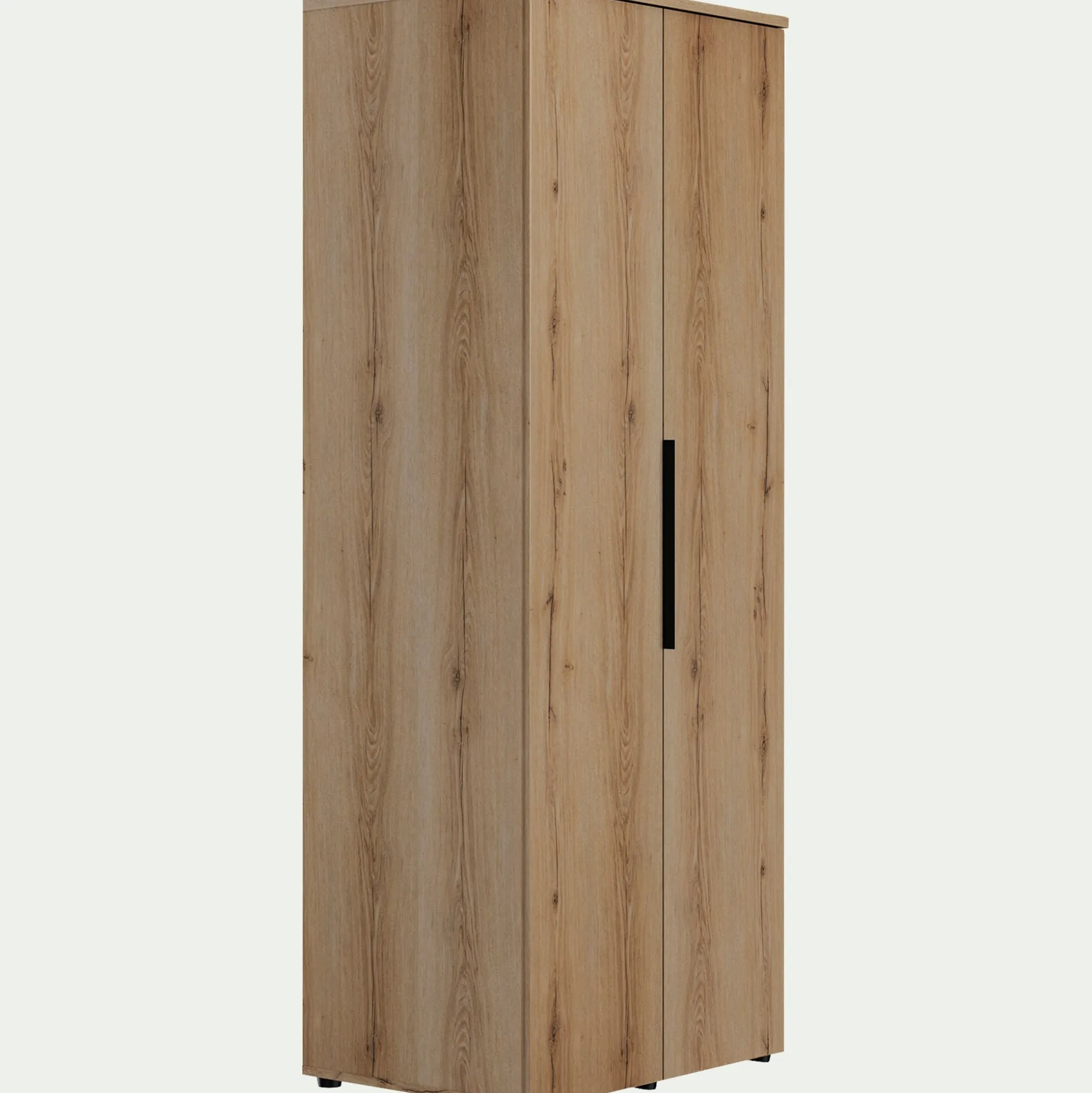 Armoire 2 portes en bois H210cm - bois clair