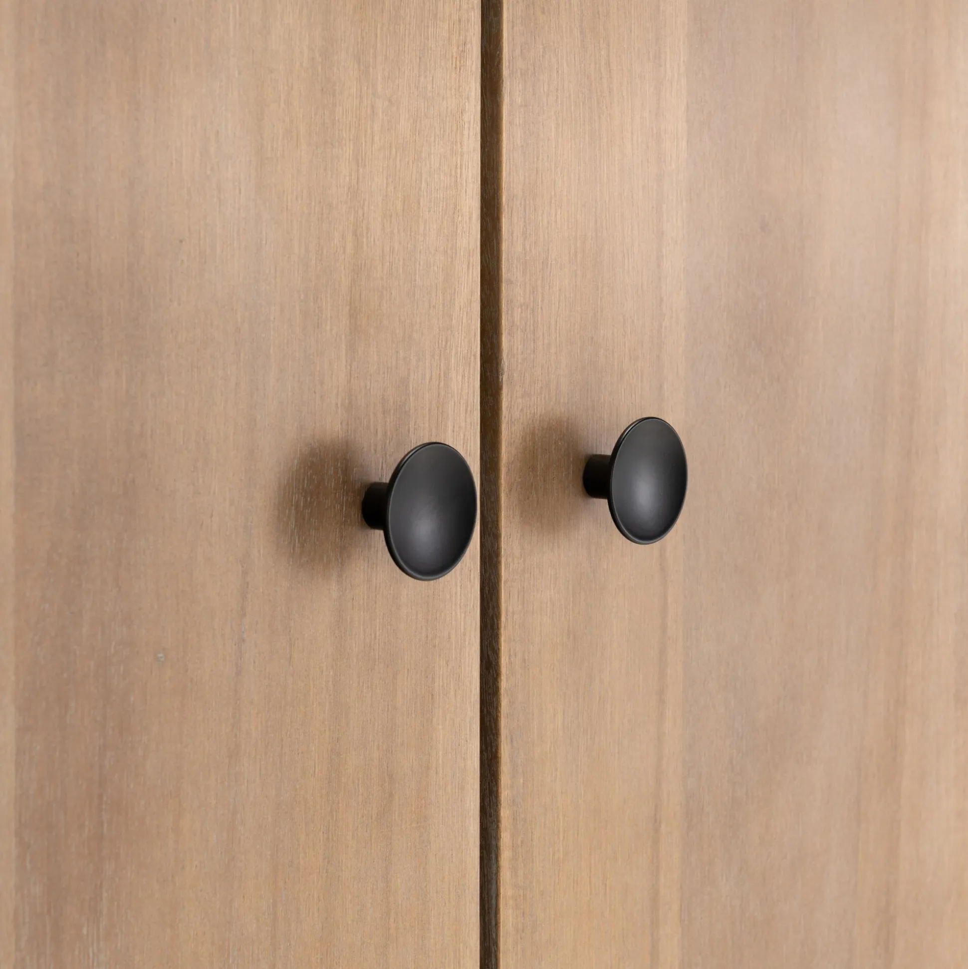 Armoire 4 portes et 2 tiroirs en acacia massif l190xh220cm - bois clair