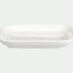 Assiette apéro en porcelaine 10,4x14,2cm - blanc