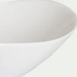 Assiette calotte en porcelaine D19cm - blanc
