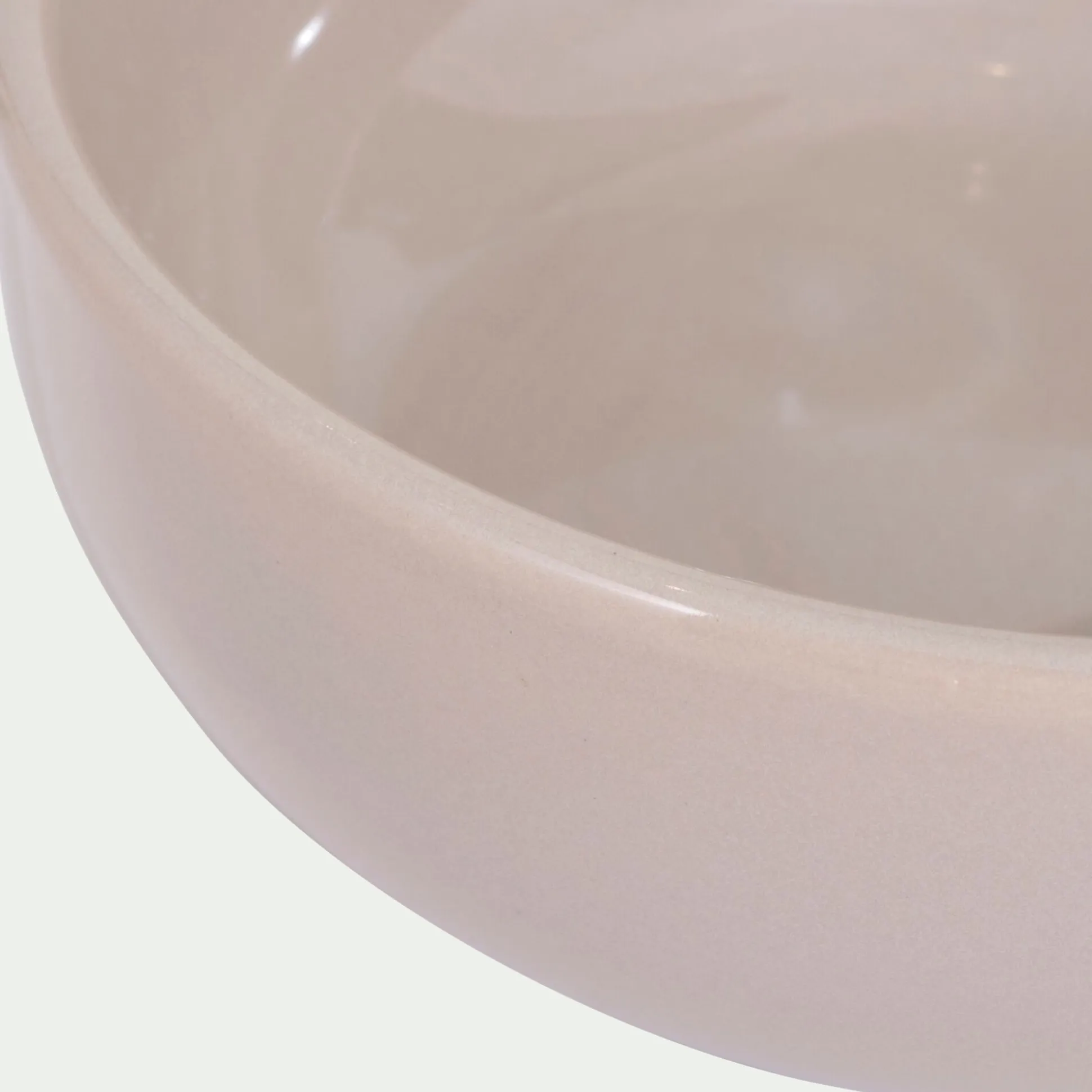 Assiette creuse en faïence D15cm - beige alpilles