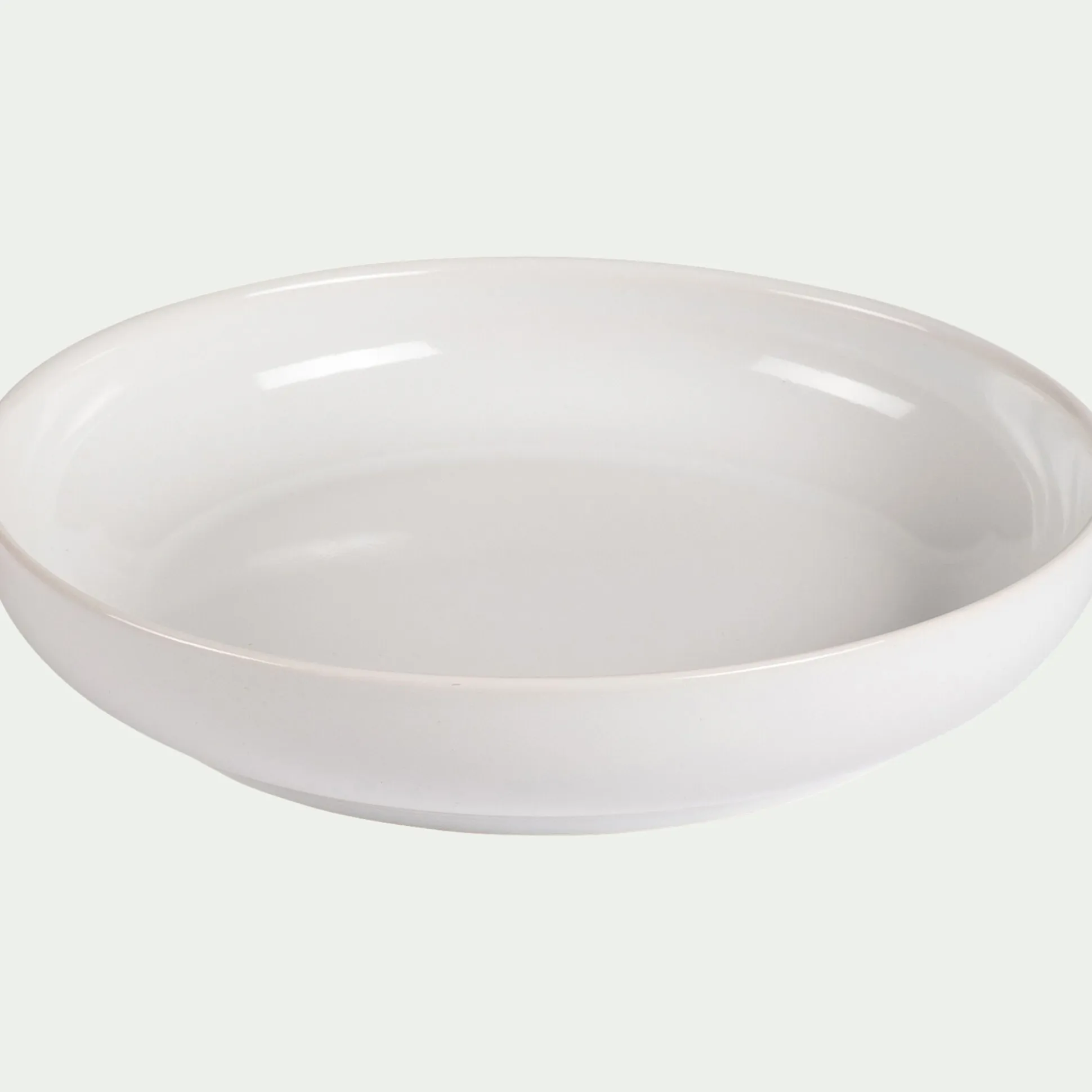 Assiette creuse en faïence D22cm - blanc ventoux