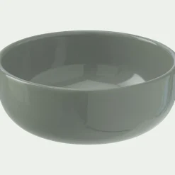 Assiette creuse en faïence D15cm - vert cèdre
