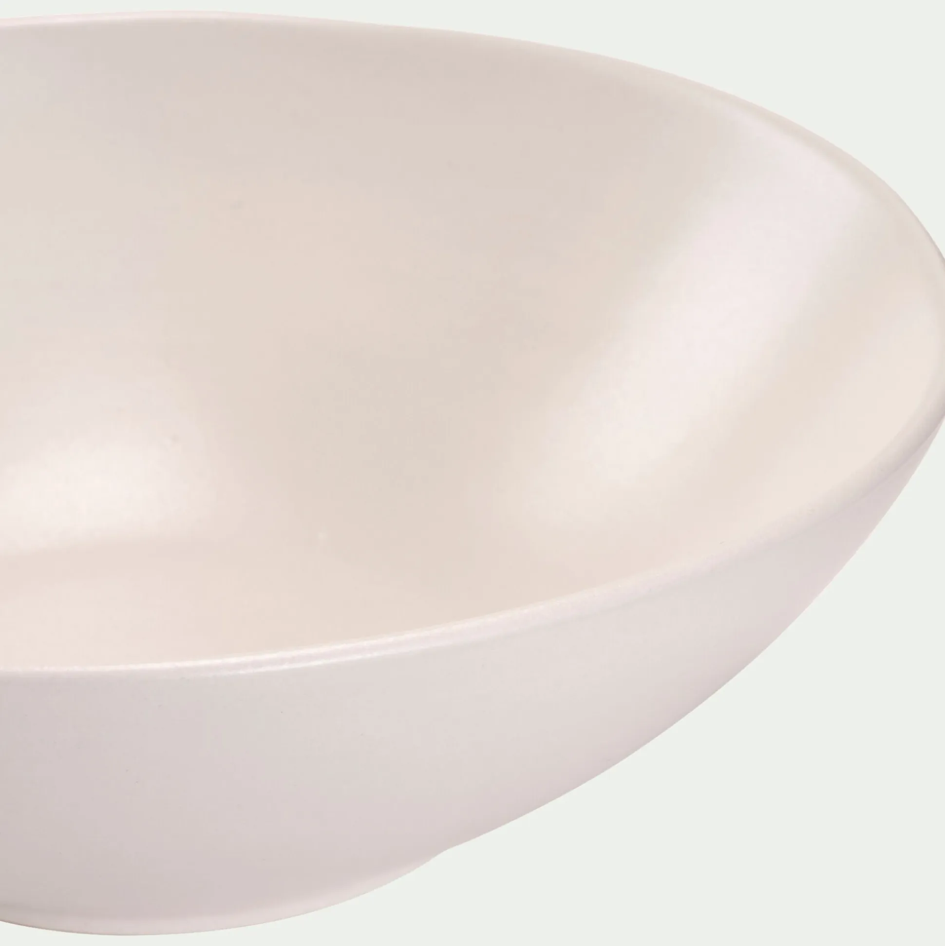 Assiette creuse en grès D19cm - blanc ventoux