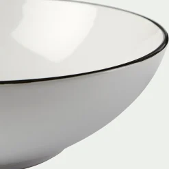 Assiette creuse en grès D18,5cm - blanc