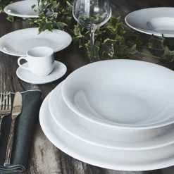 Assiette creuse en porcelaine de qualité hôtelière D23cm - blanc