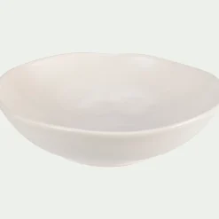 Assiette creuse ondulée en faïence D20cm - blanc ventoux