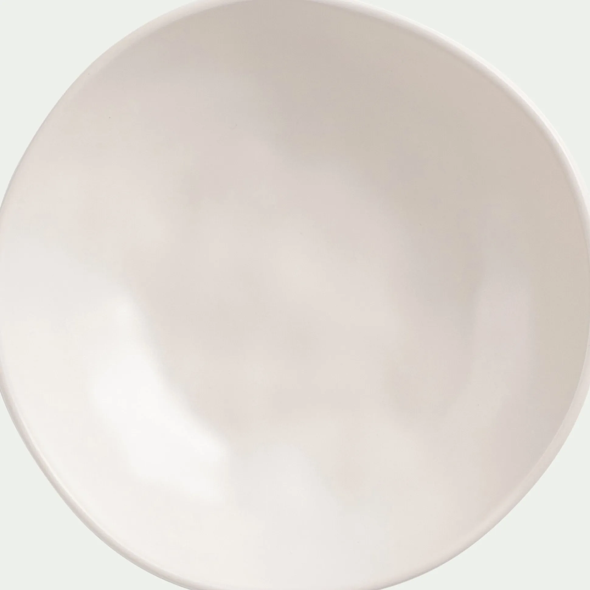 Assiette creuse ondulée en faïence D20cm - blanc ventoux