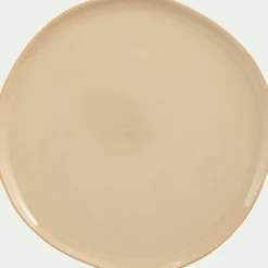 Assiette à dessert à bord haut en grès D21cm - blanc ventoux