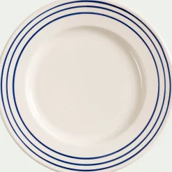 Assiette à dessert en faïence D22cm - blanc