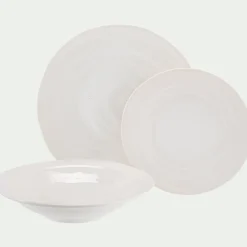Assiette à dessert en faïence D20cm - blanc