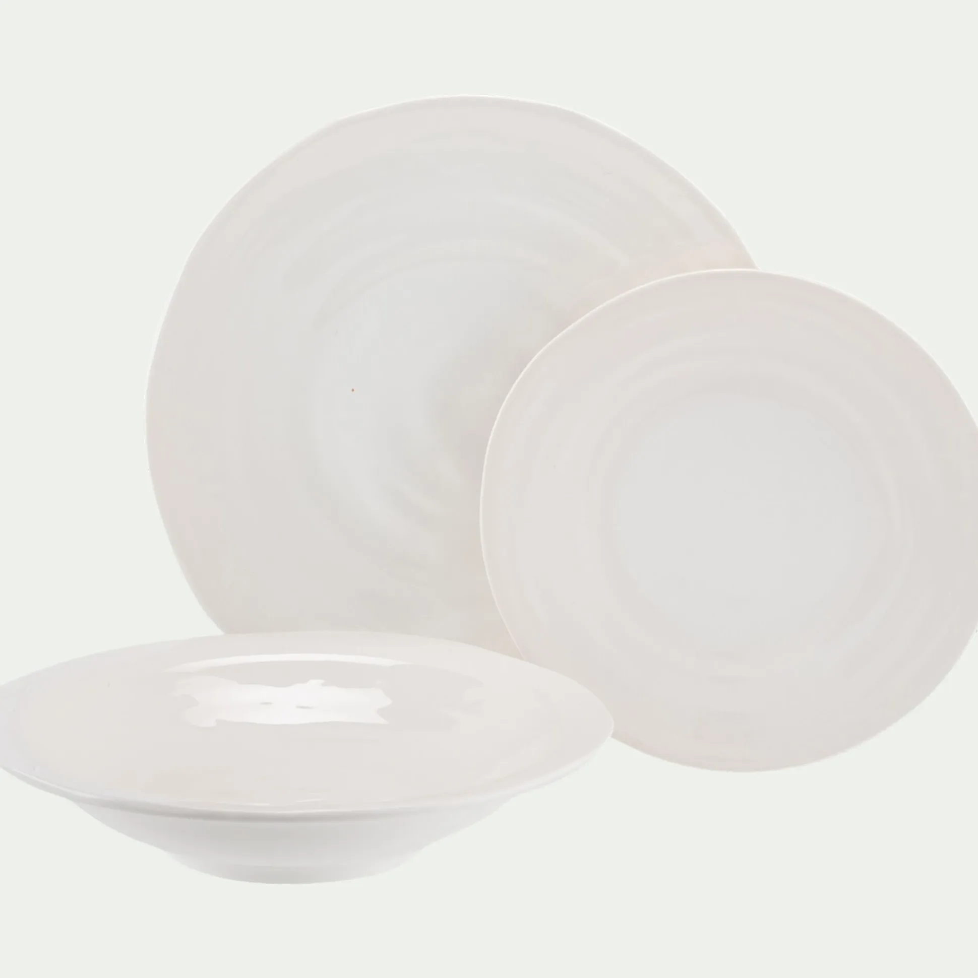 Assiette à dessert en faïence D20cm - blanc
