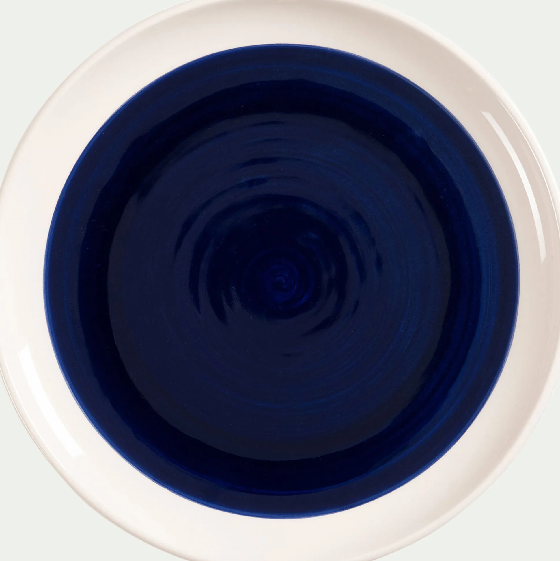 Assiette à dessert en faïence D20,5cm - bleu