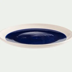 Assiette à dessert en faïence D20,5cm - bleu